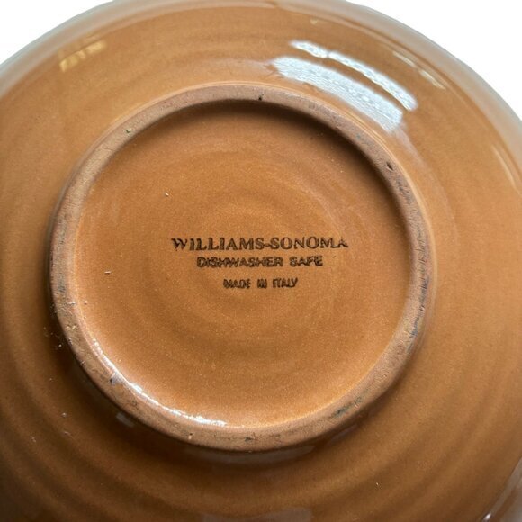 Williams Sonoma Rooster Pasta Salad Serving Bowl 10.25" Script Earthenware Italy - Picture 5 of 7